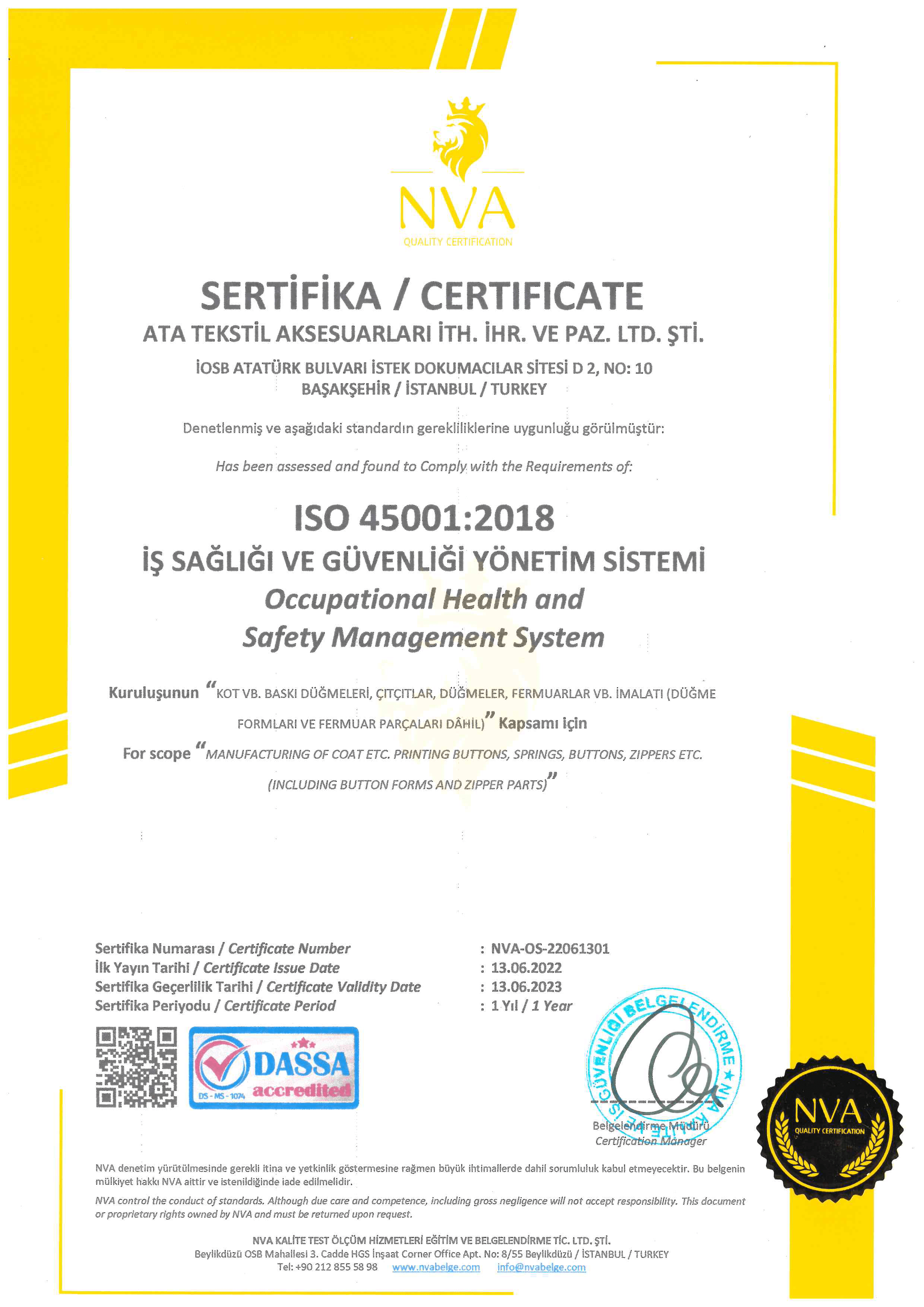 Arbeitsschutzmanagement ISO 45001:2018