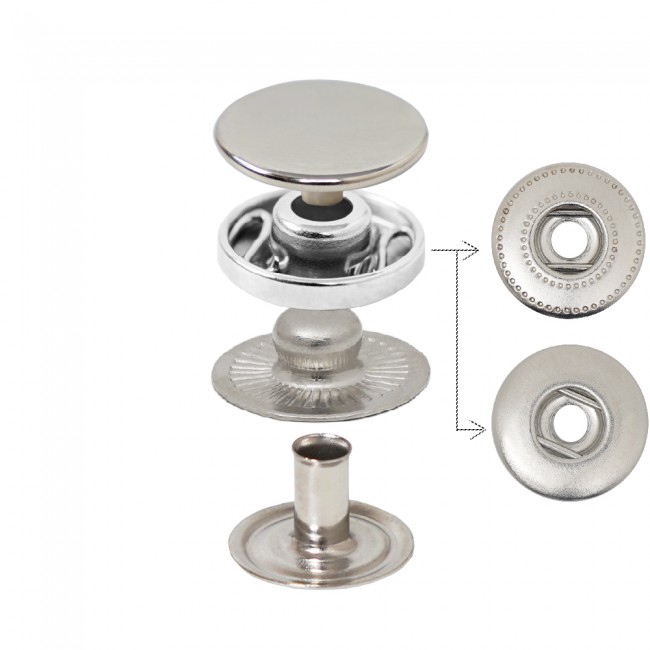 Federdruckknopf Alpha Modell S — Druckknöpfe, Detailansicht, Ata Buttons Türkei