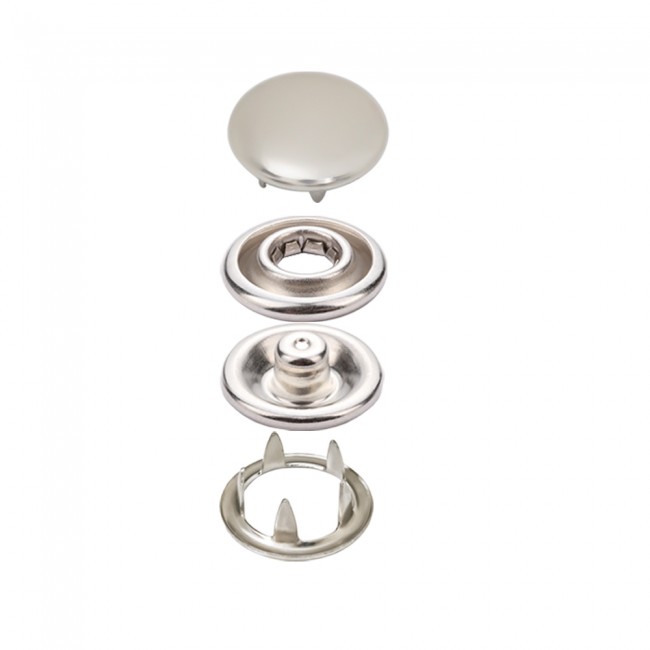 Prong-Druckknopf aus Edelstahl mit Kappe — Druckknöpfe, Detailansicht, Ata Buttons Türkei