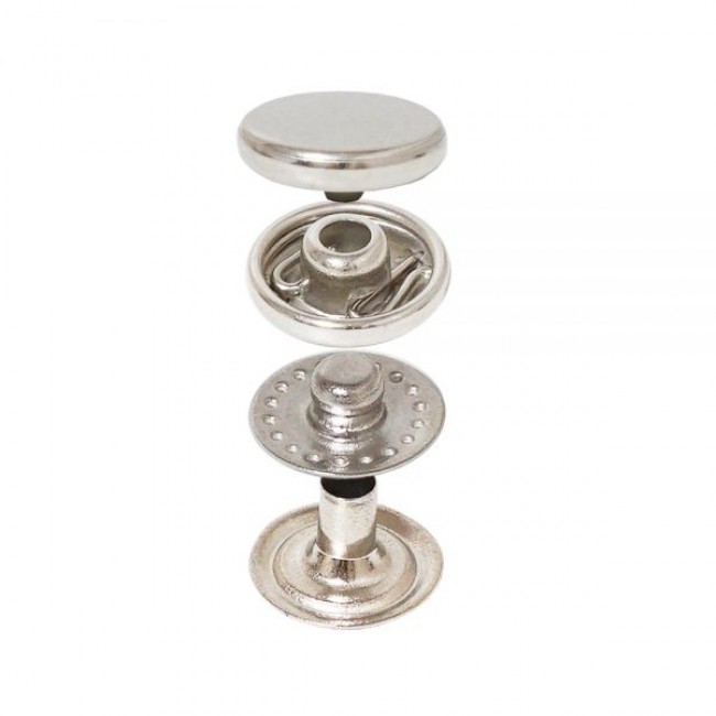 Mini-Federdruckknopf VT2 mit Münzkappe — Druckknöpfe, Detailansicht, Ata Buttons Türkei