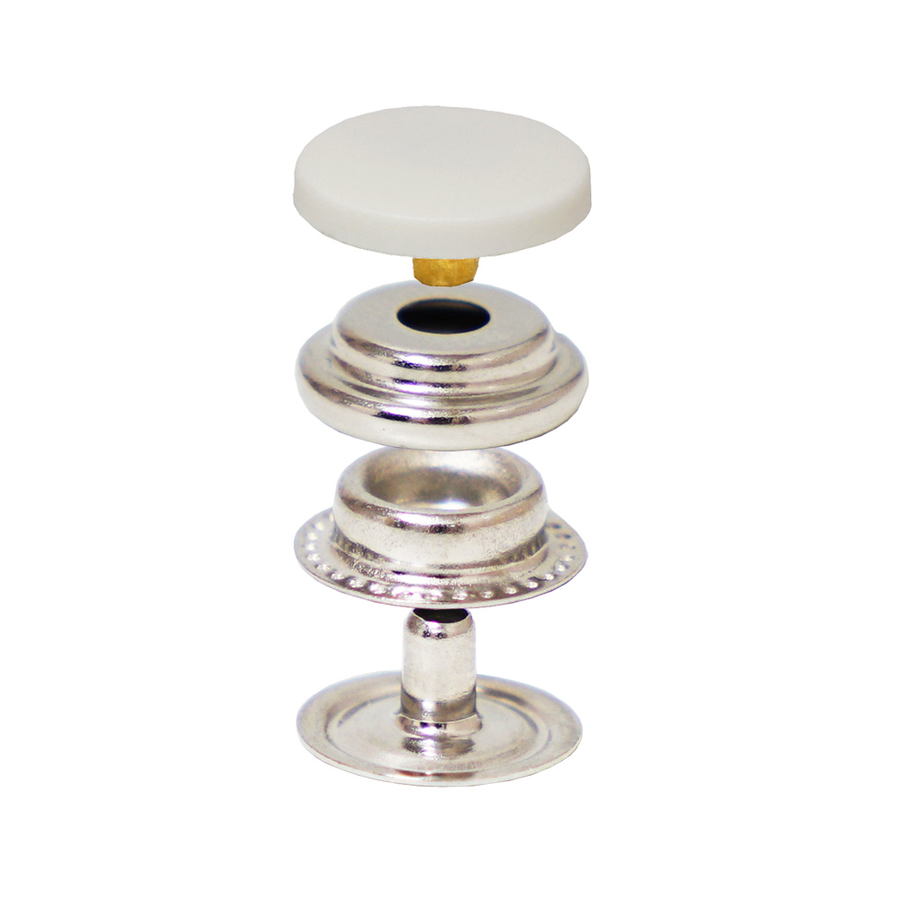VT2-Druckknopf mit farbiger Nylonkappe — Druckknöpfe, Detailansicht, Ata Buttons Türkei